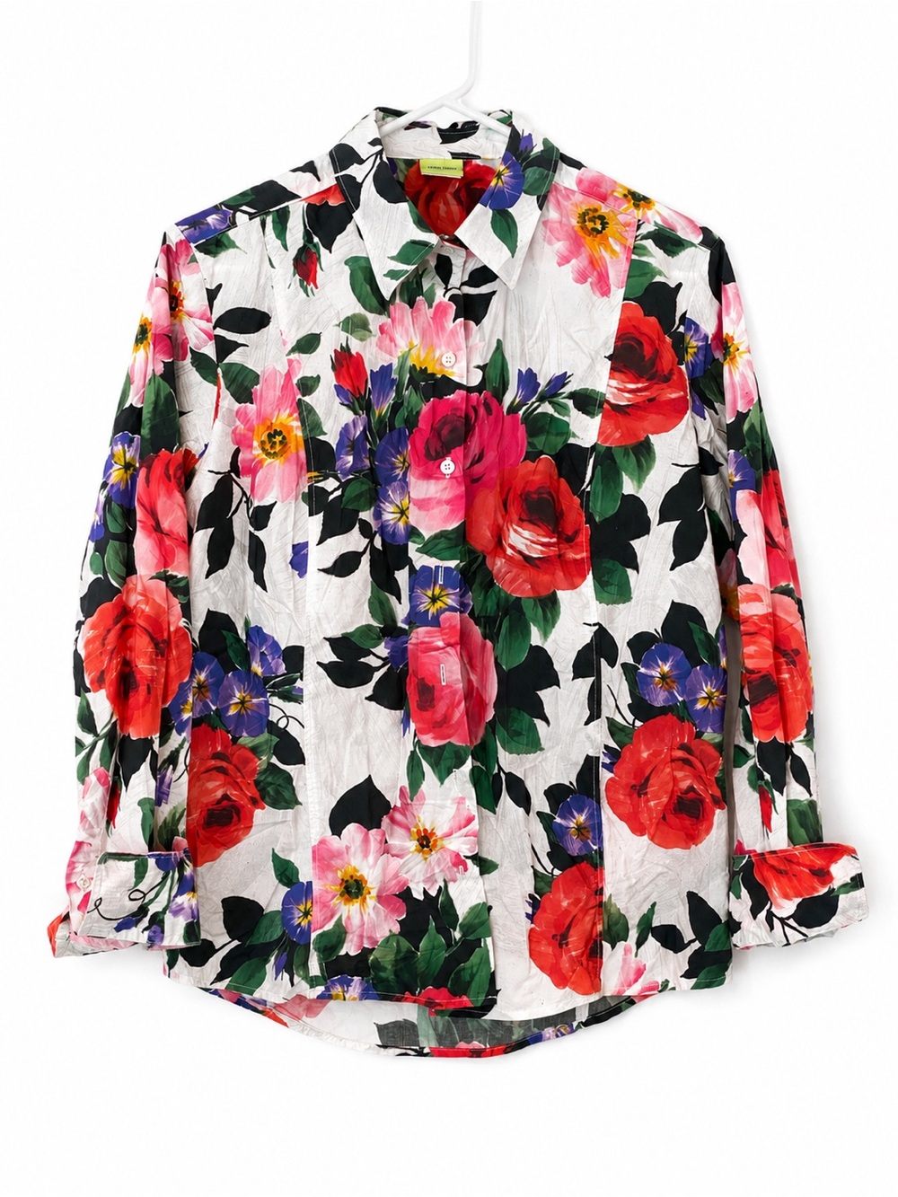 Craig Taylor XL Floral Cotton Button Down Shirt Watercolor Roses